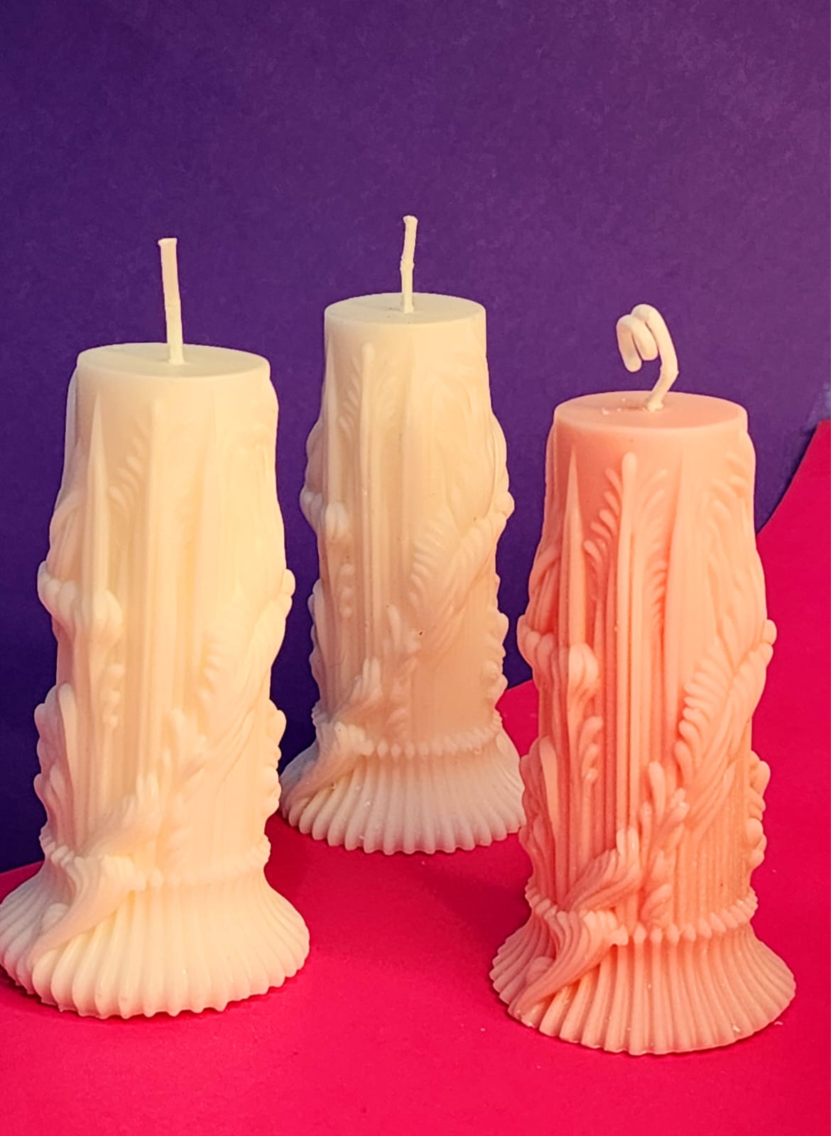 Aromatic Slow Burning Sculpted Timeless Novel Pillar Candle